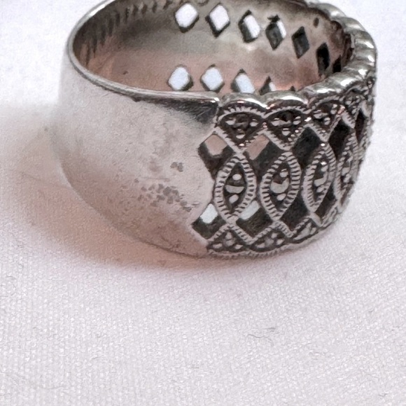 💍 Stunning Vintage Boho Chic Weaved .925 Sterling Silver Weaved Celtic Ring - Picture 11 of 16